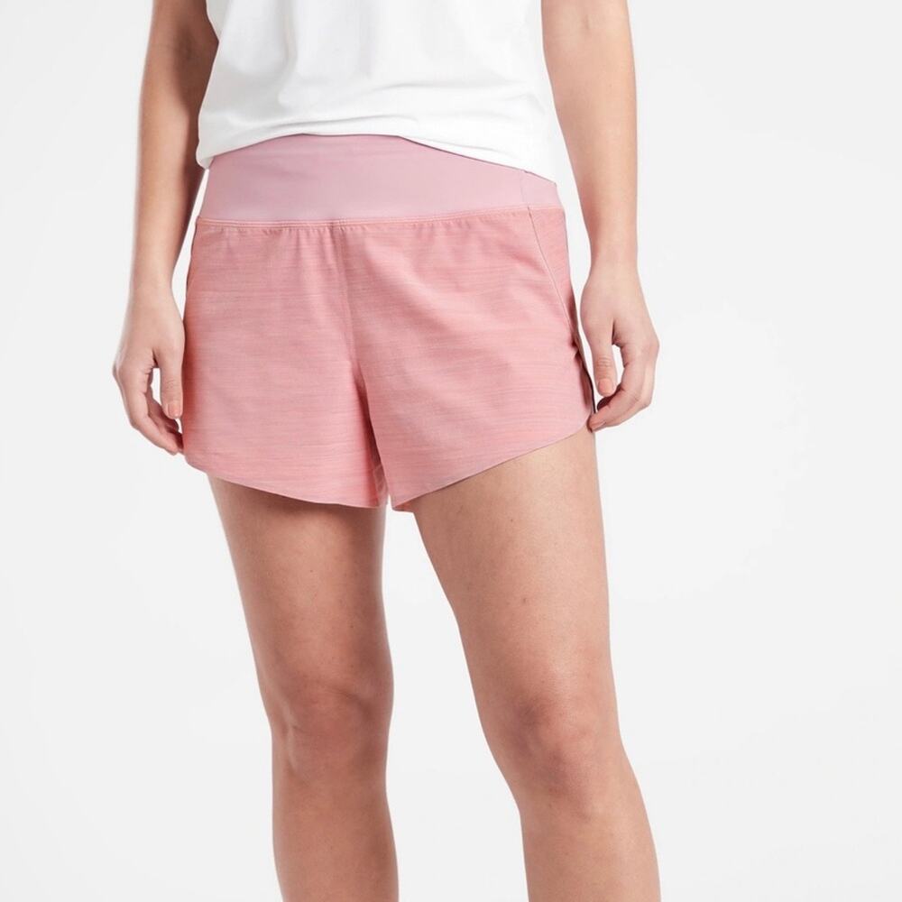 ATHLETA Run With It Textured Short Pink Peach Small S